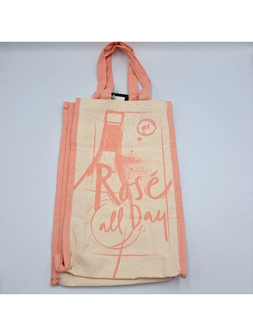 Rosé Canvas Tote Bag Pink Cream Wine Gift Bag Gift Wrap Party Supplies Congrats